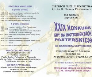 Ciechanowiecki Konkurs Gry na Instrumentach Pasterskich Ciechanowiecki Konkurs Gry na Instrumentach Pasterskich