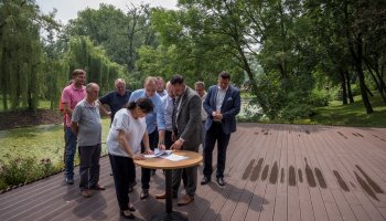 Fotorelacja z podsumowania inwestycji "Remont młyńskiego zbiornika wodnego" połączonego z konferencją "Hydrologiczne uwarunkowania zbiorników wodnych w Województwie Podlaskim"