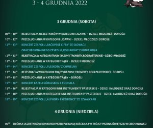 XLI Konkurs Gry na Instrumentach Pasterskich im. Kazimierza Uszyńskiego - 3-4 grudnia 2022r. XLI Konkurs Gry na Instrumentach Pasterskich im. Kazimierza Uszyńskiego - 3-4 grudnia 2022r.