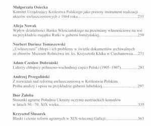 WOLNI I UWŁASZCZENI. Chłopi a przemiany społeczne, gospodarcze i polityczne w Europie Wschodniej w XIX i na początku XX wieku WOLNI I UWŁASZCZENI. Chłopi a przemiany społeczne, gospodarcze i polityczne w Europie Wschodniej w XIX i na początku XX wieku