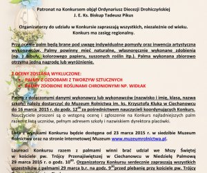 XVIII REGIONALNY KONKURS NA WYKONANIE PALMY WIELKANOCNEJ XVIII REGIONALNY KONKURS NA WYKONANIE PALMY WIELKANOCNEJ