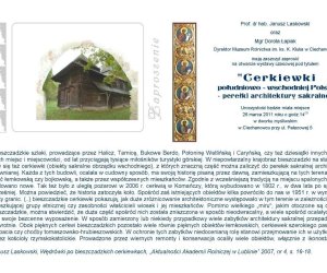„Cerkiewki południowo-wschodniej Polski – perełki architektury drewnianej”