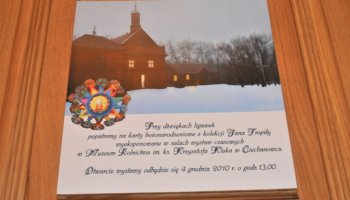 Fotorelacja z otwarcia wystawy czasowej "Karty Bożonarodzeniowe z kolekcji Jana Tropiło"